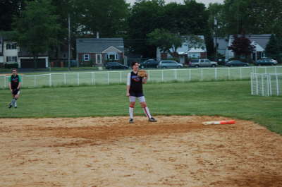 Erin manned first base this season.